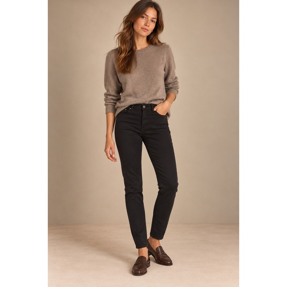 Talbots Flawless Five Pocket Slim Ankle Jeans Black 18WP Woman Petites NWT